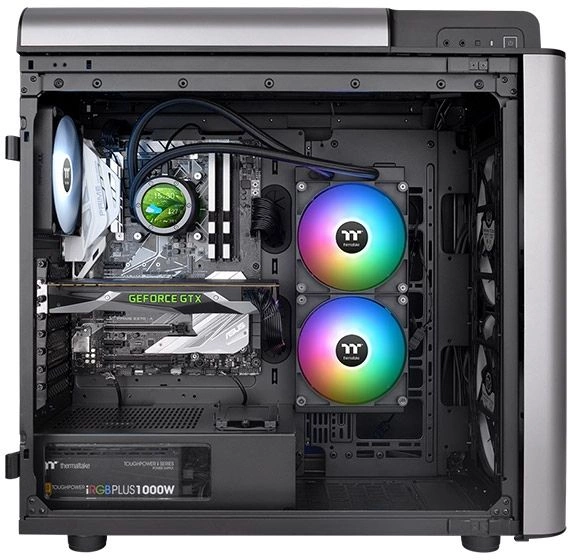 Система водяного охлаждения Thermaltake TH280 V2 Ultra ARGB Soc-AM5/AM4/1200/1700/1851 черный 4-pin 34.7dB Al+Cu LCD Ret (CL-W385-PL14SW-A)