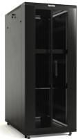 Шкаф серверный Hyperline TTBR-4281-DD-RAL9004 напольный 42U 800x1000мм пер.дв.перфор.2ств. задн.дв.п
