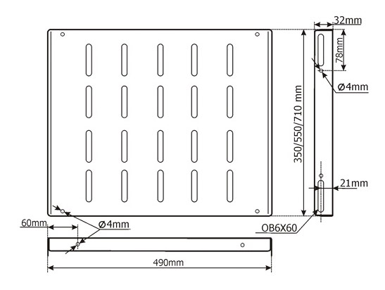 Полка стационарная Lanmaster TWT-RACK2-S4-6/80 1U нагр.:80кг. 19" 350мм серый (упак.:1шт)