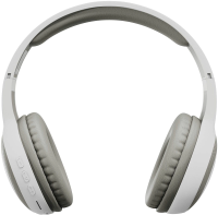Гарнитура накладные Digma BT-15 белый/серый беспроводные bluetooth оголовье (BT-15W)