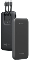 Мобильный аккумулятор Romoss PHC10 10000mAh 22.5W 3A USB-A/USB-C черный