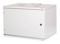 Шкаф коммутационный Lande NetBox Soho (LN-SH09U5460-LG-F0-2) настенный 9U 540x600мм пер.дв.металл задн.дв.стал.лист несъемн.бок.пан. направл.под закл.гайки 80кг серый 12.7кг 460мм IP20 сталь