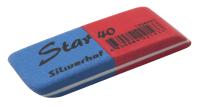 Ластик Silwerhof Star 40 181150 57х19.5х8мм каучук термопластичный синий