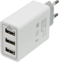 Сетевое зар./устр. Digma DGWC-3U-5A-WG 25W 5A универсальное белый