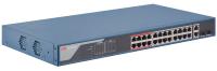 Коммутатор Hikvision DS-3E1326P-EI 24x100Mb 2G 24PoE+ 370W управляемый