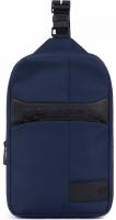 Рюкзак слинг мужской Piquadro Wollem CA5751W129/BLU синий полиэстер/натур.кожа