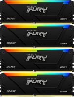 Память DDR4 4x8GB 3200MHz Kingston KF432C16BB2AK4/32 Fury Beast RGB RTL Gaming PC4-25600 CL16 DIMM 2