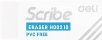 Ластик Deli Scribe EH00210 Scribe 54х20х10мм белый картон.кор.