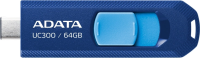 Флеш Диск A-Data 64GB UC300 ACHO-UC300-64G-RNB/BU USB3.2 синий/голубой