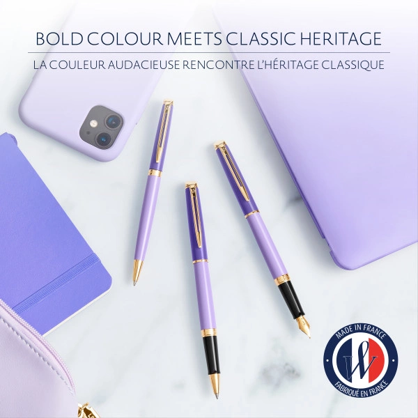 Ручка шариков. Waterman Hemisphere Colour Blocking (2179923) Purple GT M син. черн. подар.кор.