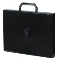 Портфель Бюрократ DeLuxe DLPP01BLCK 1 отдел. A4 пластик 0.7мм черный