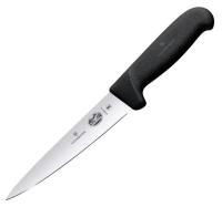 Нож кухонный Victorinox Fibrox (5.5603.14) стальной обвалочный для мяса лезв.140мм прямая заточка черный