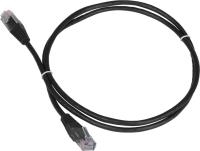 Патч-корд Lanmaster TWT-45-45-1.0-BK UTP RJ-45 вил.-вилка RJ-45 кат.5E 1м черный ПВХ (уп.:1шт)