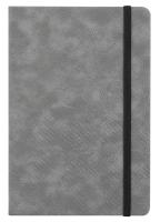 Блокнот Deli EN123LGREY A5 210х143мм искусст. кожа 80л линейка твердая обложка серый