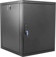 Шкаф коммутационный ЦМО (ШРН-9.650.1-9005) настенный 9U 600x658мм пер.дв.металл 200кг черный 600мм 180град.