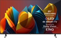 Телевизор QLED Hisense 85" 85E7NQ черный 4K Ultra HD 60Hz DVB-T DVB-T2 DVB-C DVB-S DVB-S2 USB WiFi Smart TV