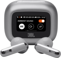 Гарнитура вкладыши JBL Live Flex 3 серебристый беспроводные bluetooth в ушной раковине (JBLLIVEFLEX3SIL)