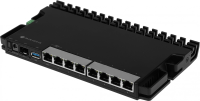 Маршрутизатор MikroTik RB5009UG+S+IN 10/100/1000 черный комп.:устройство/крепления/адаптер