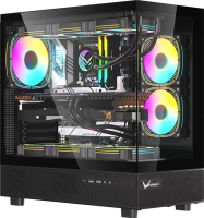 Корпус Formula Crystal Z8 черный без БП ATX 11x120mm 1xUSB2.0 1xUSB3.0 1xUSB3.1 audio bott PSU
