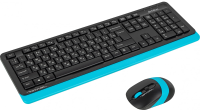 Клавиатура + мышь A4Tech Fstyler FG1010 клав:черный/синий мышь:черный/синий USB беспроводная Multimedia (FG1010 BLUE)