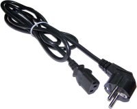 Кабель Lanmaster (LAN-PP13/SHA-1.5-BK) C13-Schuko проводник.:3x0.75мм2 1.5м 220В 10А (упак.:1шт)
