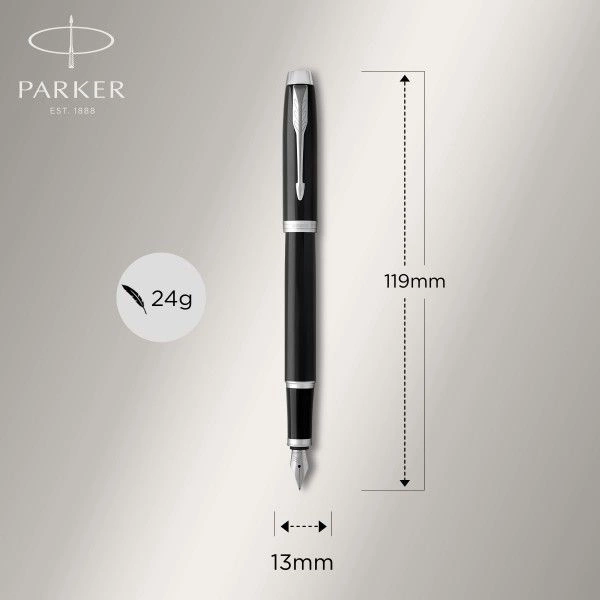 Ручка перьев. Parker IM Core F321 (CW1931644) Black CT F сталь нержавеющая подар.кор.