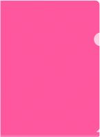 Папка-уголок Бюрократ Double Neon DNECPINK A4 пластик 0.18мм розовый