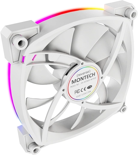 Вентилятор для корпуса Montech RX120 Reverse ARGB 120х120x25 белый 4-pin 27дБ (RX120 PWM WHITE) Ret