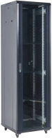 Шкаф коммутационный Rexant (04-2766-212) напольный 27U 600x600мм пер.дв.стекл металл 2 бок.пан. направл.под винты 800кг черный 56кг 230град. 1387мм IP20 сталь