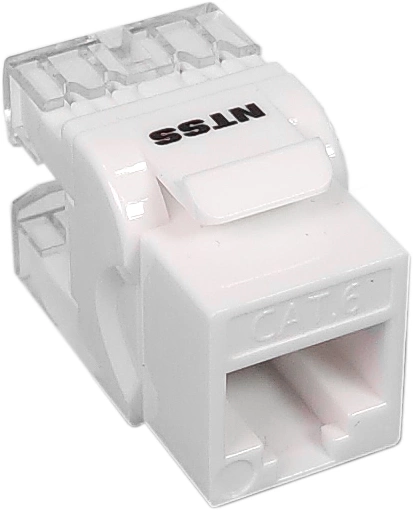 Модуль NTSS (NTSS-KJ-UTP-RJ45-6-180-WT) информ. KeystoneRJ45 кат.6 UTP бел.