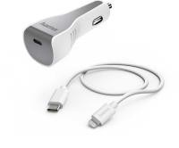 Комплект зар./устр. Hama H-183317 3A (PD) USB Type-C для Apple белый (00183317)