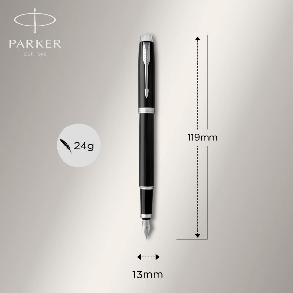 Набор ручек Parker IM Core FK221 (CW2093215) Black CT сталь нержавеющая подар.кор. ручка перьевая, ручка шариковая