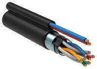 Кабель информационный ITK с кабелем питания LC3-C5E04-379 кат.5E F/UTP 4X2X24AWG LDPE внешний 305м черный