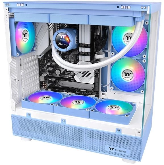 Вентилятор для корпуса Thermaltake CT140 Sync Hydrangea ARGB 140х140x25 голубой 4-pin 30.5дБ (упак.:2шт) (CL-F203-PL14BU-A) Ret
