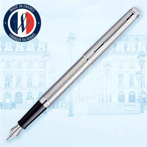 Ручка перьев. Waterman Hemisphere (CWS0920410) Steel CT F сталь нержавеющая подар.кор.