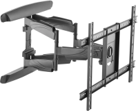 Кронштейн для телевизора Ultramounts UM912 черный 37"-75" макс.45кг настенный поворотно-выдвижной и наклонный