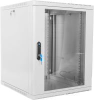 Шкаф коммутационный ЦМО (ШРН-12.500) настенный 12U 600x529мм пер.дв.стекл 200кг черный 470мм 180град.