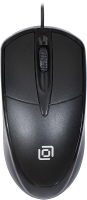 Мышь Оклик 125M черный оптическая (1200dpi) USB (3but)