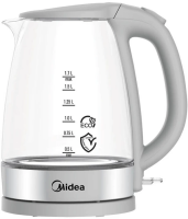 Чайник электрический Midea MK-8017 1.7л. 2200Вт белый корпус: стекло