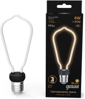 Лампа светодиодная Gauss Filament 1005802104 4Вт цок.:E27 (упак.:10шт) трубка 220B св.свеч.бел.теп.
