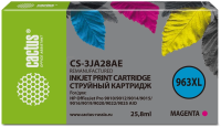 Картридж струйный Cactus CS-3JA28AE 963XL пурпурный (25.5мл) для HP OfficeJet Pro 9010/9010e/9012/9014/9015/9016/9019
