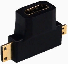 Переходник аудио-видео Premier 5-895-6 Micro HDMI (m)/HDMI (f)/Mini HDMI (m) черный