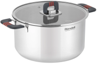 Кастрюля Rondell Stripes RDS-1638 5.2л. d=24см (с крышкой) стальной