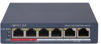 Коммутатор Hikvision DS-3E1106P-EI 4x100Мбит/с управляемый