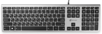 Клавиатура Оклик 890S серый/черный USB slim Multimedia (1784239)