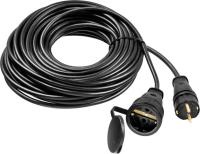 Удлинитель силовой Stayer 55026-20 3x1.5кв.мм 1розет. 20м КГ без катушки черный