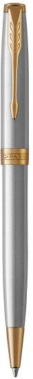 Ручка шариков. Parker Sonnet Core K527 (CW1931507) Stainless Steel GT M черн. черн. подар.кор.