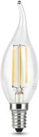 Лампа филам. Gauss Filament 5Вт цок.:E14 свеча 220B 2700K св.свеч.бел.теп. (упак.:10шт) (104801105)