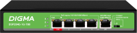 Коммутатор Digma DSP204G-1G-T80 5x1Гбит/с 4PoE 4PoE+ 1PoE++ 80W неуправляемый