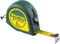 Рулетка строительная Kraftool Grand дл.полотна 5м изм.шкала в см зацеп магнитный зеленый (34022-05-19)